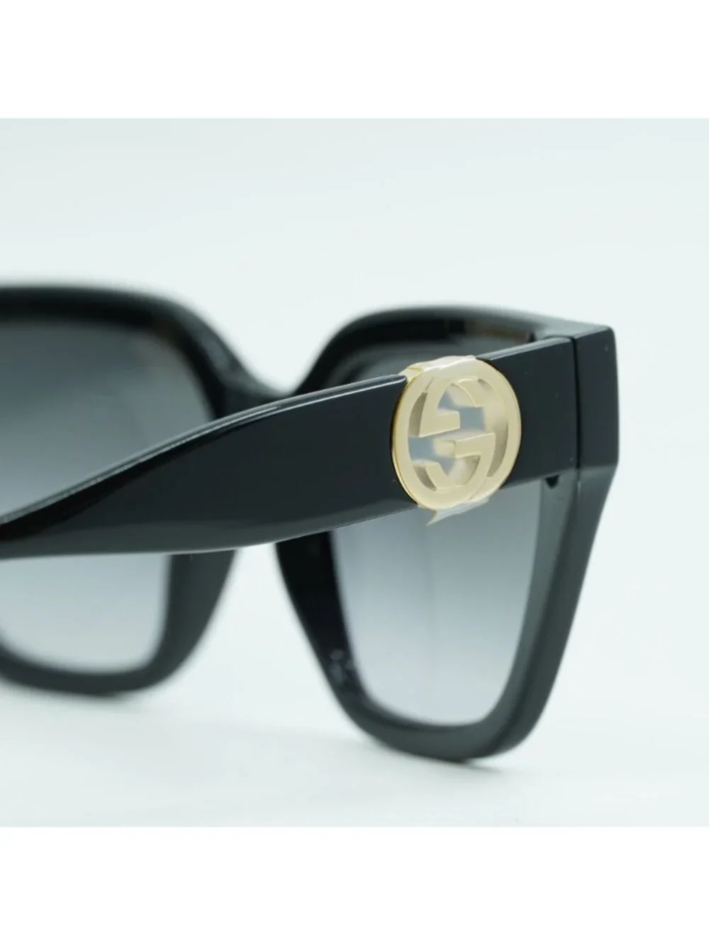 Gucci GG1023S 008 Butterfly Sunglasses - Black / Grey